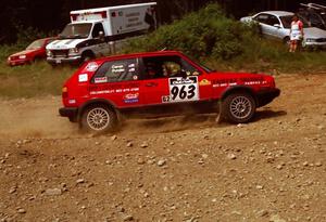 Chris Putzier / Nick Caron VW GTI on SS6 (Parmachenee West)