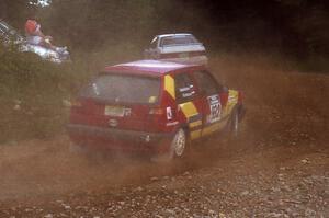 Dmitri Kishkarev / Dave Shindle VW GTI after being passed by the John Adam Carrara / Philip Ho Dodge Shadow