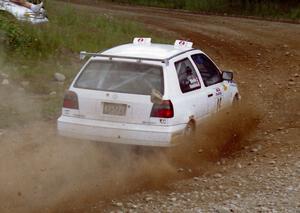 Brad Hawkins / Adrian Wintle VW GTI on SS6 (Parmachenee West)