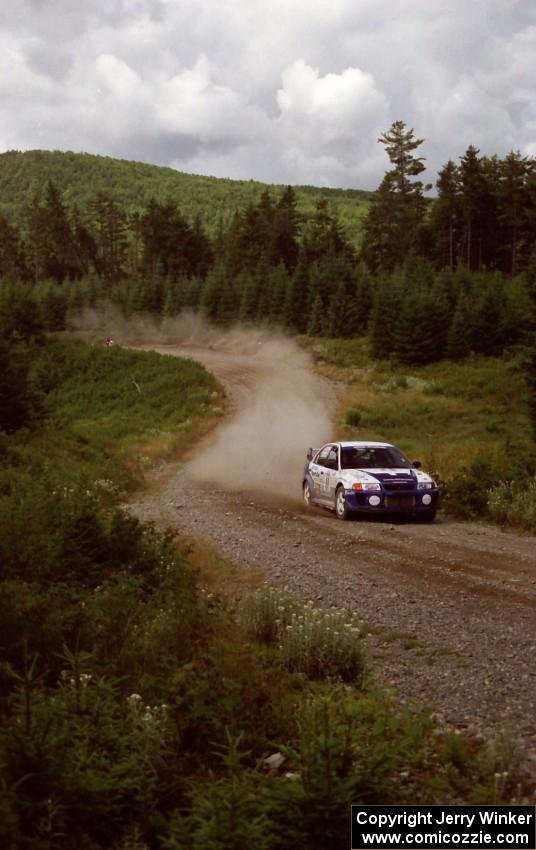 Karl Scheible / Russ Hughes Mitsubishi Lancer Evo V on SS6 (Parmachenee West)