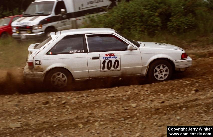 Donal Mulleady / Eoin McGeough Mazda 323GTX on SS6 (Parmachenee West)