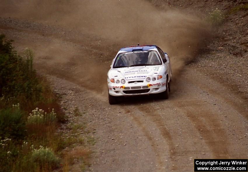 Paul Choinere / Jeff Becker Hyundai Tiburon on SS6 (Parmachenee West)
