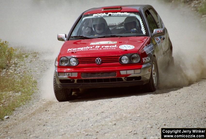 Jon Nichols / Mike Koch VW GTI on SS6 (Parmachenee West)