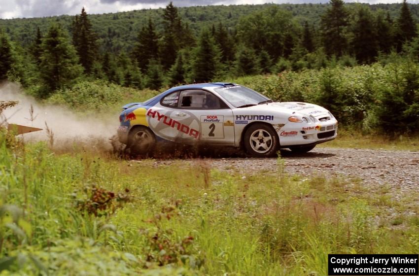 Paul Choinere / Jeff Becker Hyundai Tiburon on SS7 (Parmachenee East)