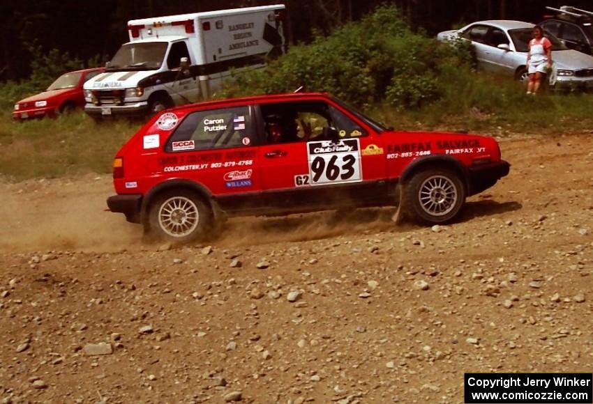 Chris Putzier / Nick Caron VW GTI on SS6 (Parmachenee West)