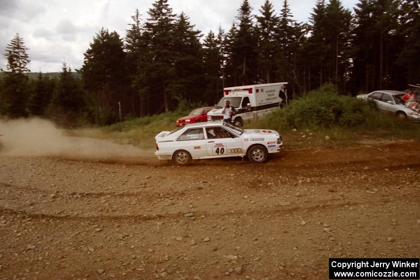 Bruno Kreibich / Rod Hendricksen Audi Quattro on SS6 (Parmachenee West)