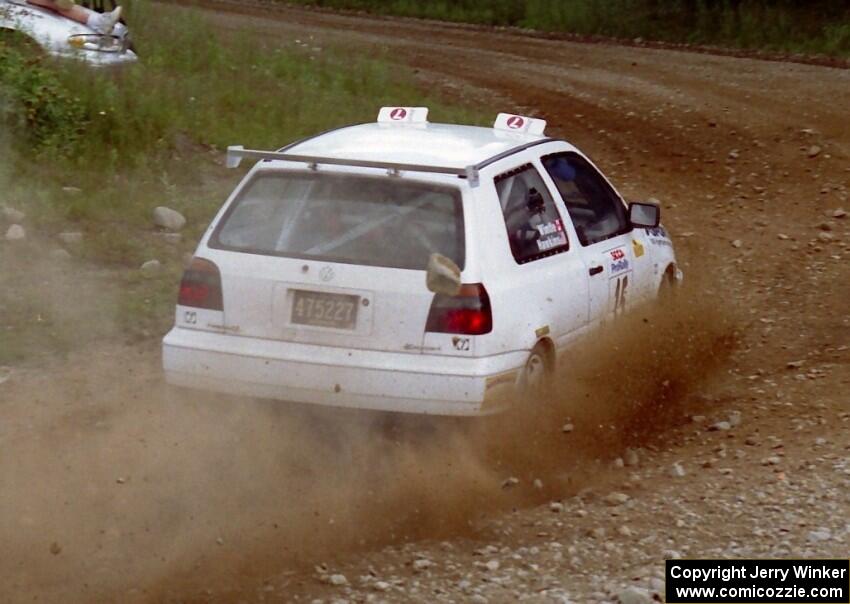 Brad Hawkins / Adrian Wintle VW GTI on SS6 (Parmachenee West)