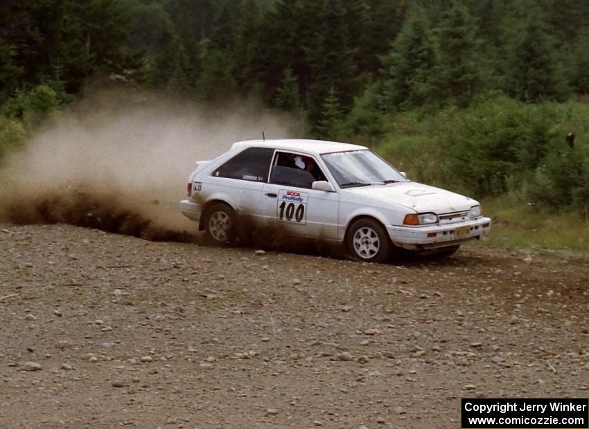 Donal Mulleady / Eoin McGeough Mazda 323GTX on SS7 (Parmachenee East)