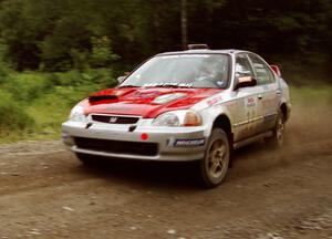 Nick Robinson / Carl Lindquist Honda Civic finishes SS9 (Magalloway Long)