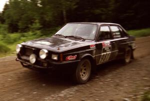 Paul Tingaud / Ian Forgays Audi 4000 Quattro finishes SS9 (Magalloway Long)