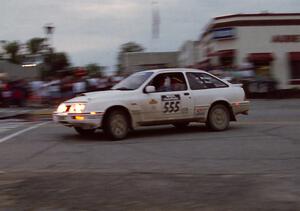 Colin McCleery / Jeff Secor Ford Merkur XR4Ti on SS10 (In Town)