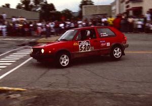 Josh Scott / Roxanne Slancik VW GTI on SS10 (In Town)