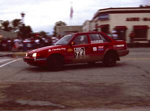 Adam Vale da Serra / Christine Vale da Serra Mazda 323GT on SS10 (In Town)