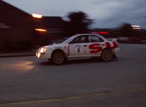 Henry Krolikowski / Cindy Krolikowski Subaru WRX on SS10 (In Town)