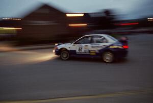 Karl Scheible / Russ Hughes Mitsubishi Lancer Evo V on SS10 (In Town)