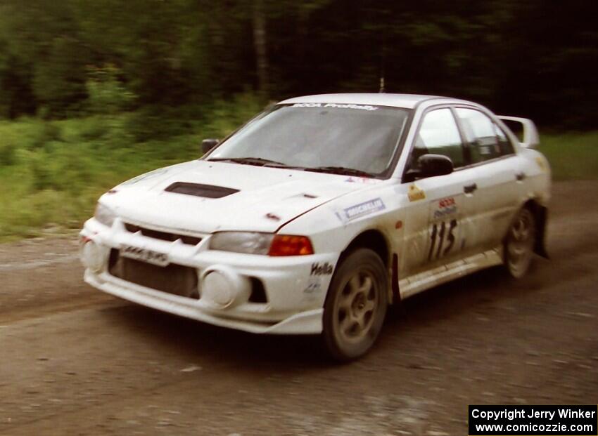 Seamus Burke / Frank Cunningham Evo IV finishes SS9 (Magalloway Long)