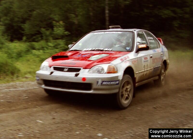 Nick Robinson / Carl Lindquist Honda Civic finishes SS9 (Magalloway Long)