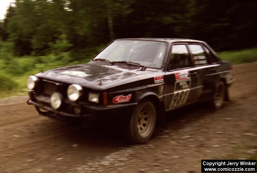 Paul Tingaud / Ian Forgays Audi 4000 Quattro finishes SS9 (Magalloway Long)