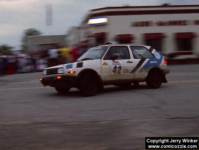 Eric Burmeister / Mark Buskirk VW GTI on SS10 (In Town)