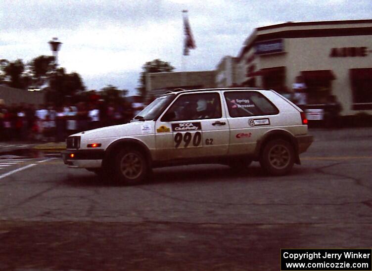 Charles Sprigg / Josh Bressem VW GTI on SS10 (In Town)