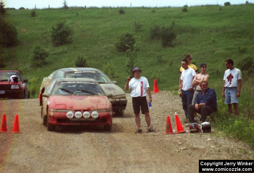 Todd Erickson is about to send Mark Larson's Eagle Talon out for a run.