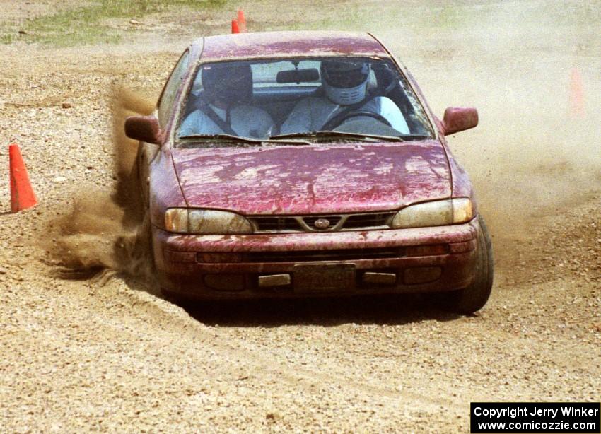 Norm Johnson drives Jesse Mullan's Subaru Impreza