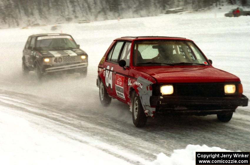 Dave Hogan / John Zmuda Dodge Omni and Bill Jaap / Rob Edwards VW Rabbit