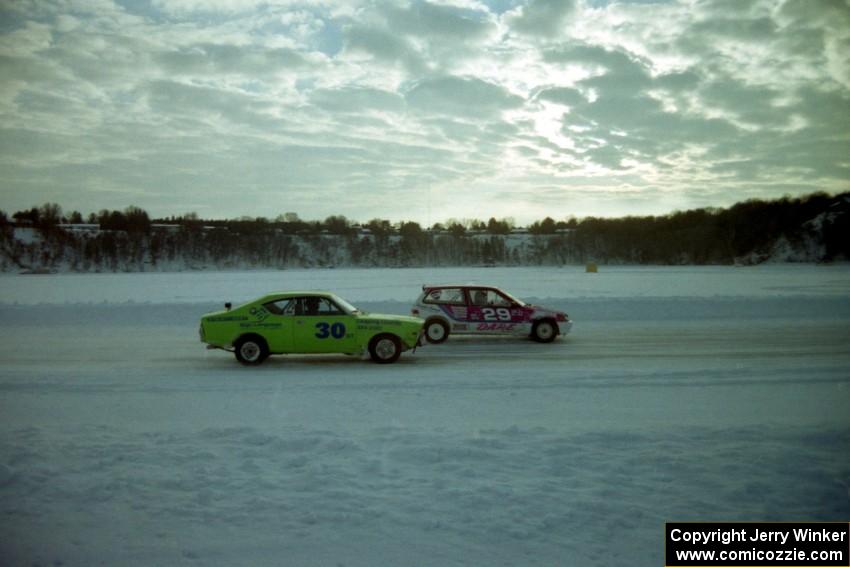 Scott Kronn / Troy Greenberg Honda Civic passes the ??? / ??? Mazda RX-4