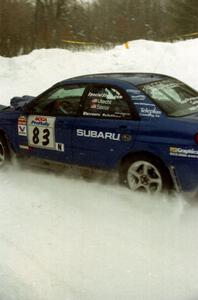 Mark Utecht / Jeff Secor Subaru WRX on SS1 (King Road & Scenic Rte. 3)