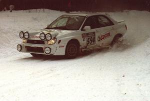 Blaze Pawluczuk / Ray Summers Subaru Impreza 2.5RS on SS1 (King Road & Scenic Rte. 3)