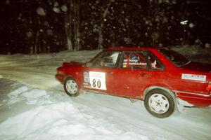 Jon Kemp / Rod Hendricksen Audi 4000 Quattro on SS7 (Hunters)