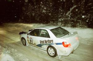 Jonathan Bottoms / Carolyn Bosley Subaru WRX on SS7 (Hunters)