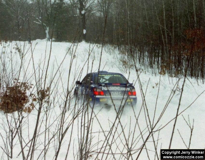 Pat Richard / Brian Maxwell Subaru WRX on SS1 (King Road & Scenic Rte. 3)