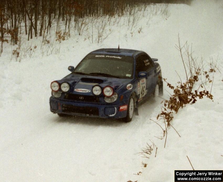 Shane Mitchell / Paul Donnelly Subaru WRX on SS1 (King Road & Scenic Rte. 3)