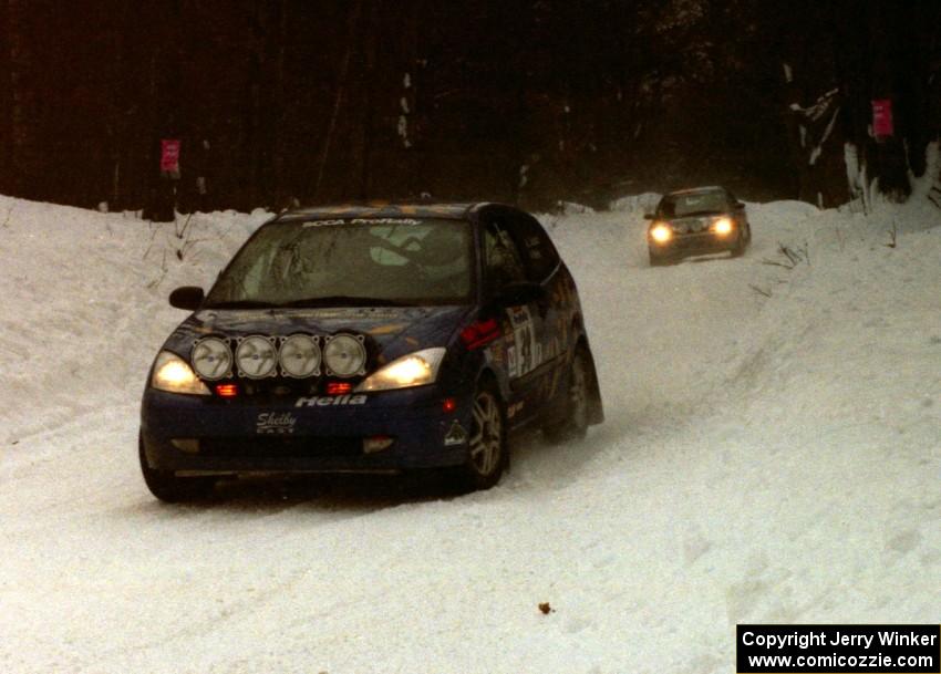 Lesley Suddard / Adrian Wintle Ford Focus ZX3 on SS1 (King Road & Scenic Rte. 3)