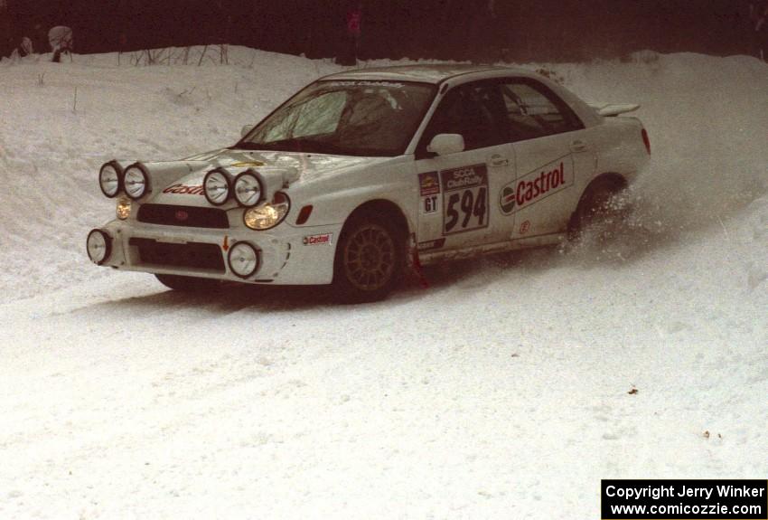 Blaze Pawluczuk / Ray Summers Subaru Impreza 2.5RS on SS1 (King Road & Scenic Rte. 3)