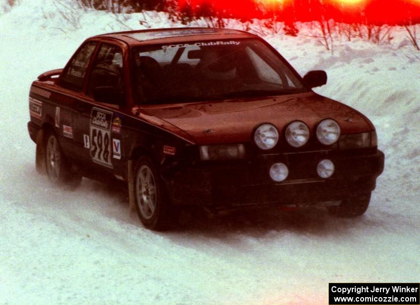 Pete Hascher / Scott Rhoades Nissan Sentra SE-R on SS1 (King Road & Scenic Rte. 3)