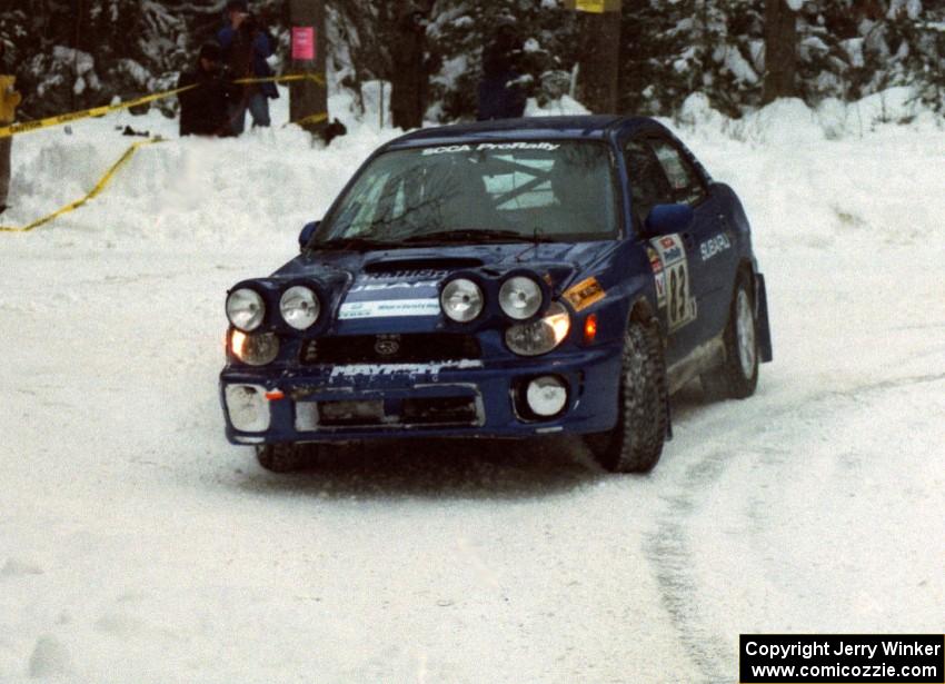 Mark Utecht / Jeff Secor Subaru WRX on SS4 (McCormick)