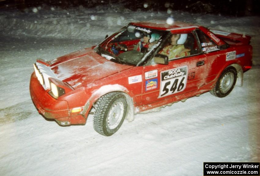 Steve Irwin / Phil Schmidt Toyota MR2 on SS4 (McCormick)