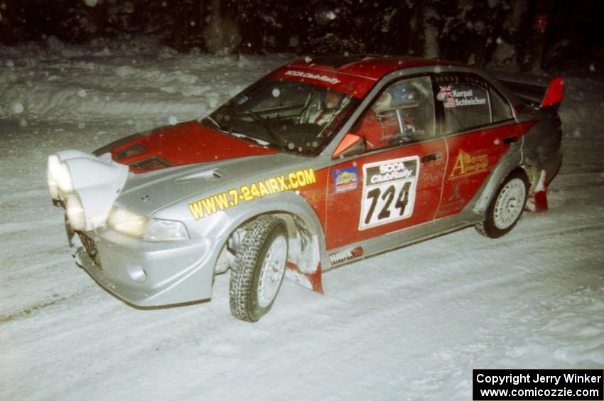 Nick Korpal / Eric Schleicher Mitsubishi Lancer Evo 6.5 on SS4 (McCormick)