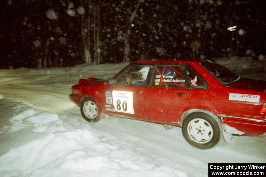 Jon Kemp / Rod Hendricksen Audi 4000 Quattro on SS7 (Hunters)