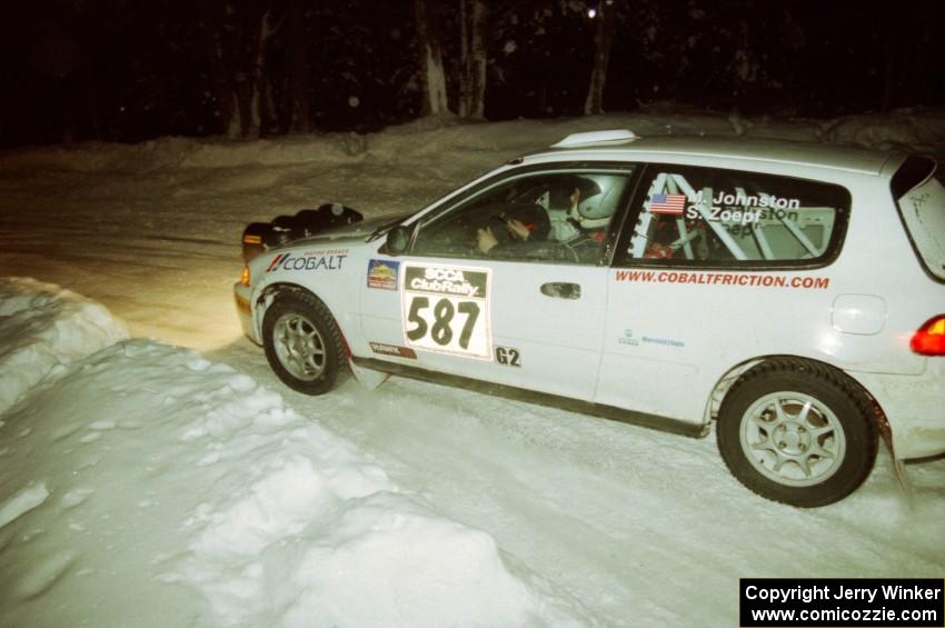 Matt Johnston / Steven Zoepf Honda Civic on SS7 (Hunters)