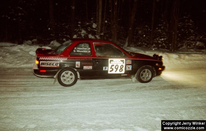 Pete Hascher / Scott Rhoades Nissan Sentra SE-R on SS7 (Hunters)