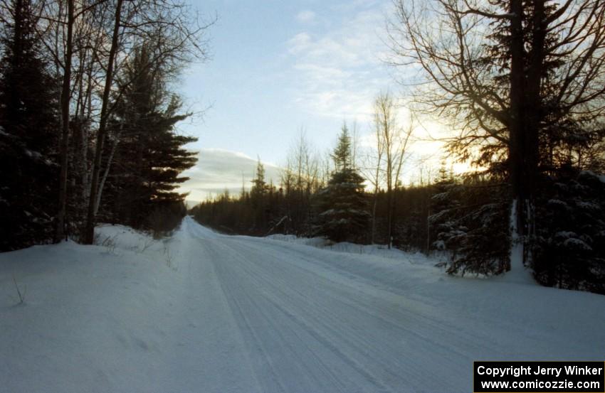 Rouse Road at sunrise before SS8.