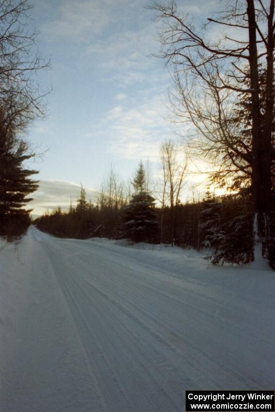 Rouse Road at sunrise before SS8.