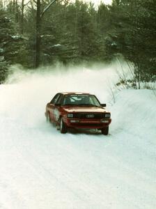 Jon Kemp / Rod Hendricksen Audi 4000 Quattro on SS8 (Rouse)