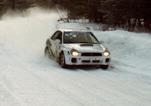 Jonathan Bottoms / Carolyn Bosley Subaru WRX on SS8 (Rouse)