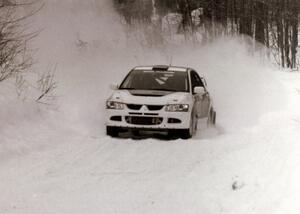 Seamus Burke / Charles Bradley Mitsubishi Lancer Evo VIII on SS10 (Beechler)