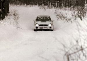 Jonathan Bottoms / Carolyn Bosley Subaru WRX on SS10 (Beechler)