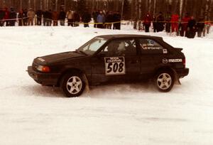 Tom Ottey / Pam McGarvey Mazda 323GTX on SS12 (Meaford)